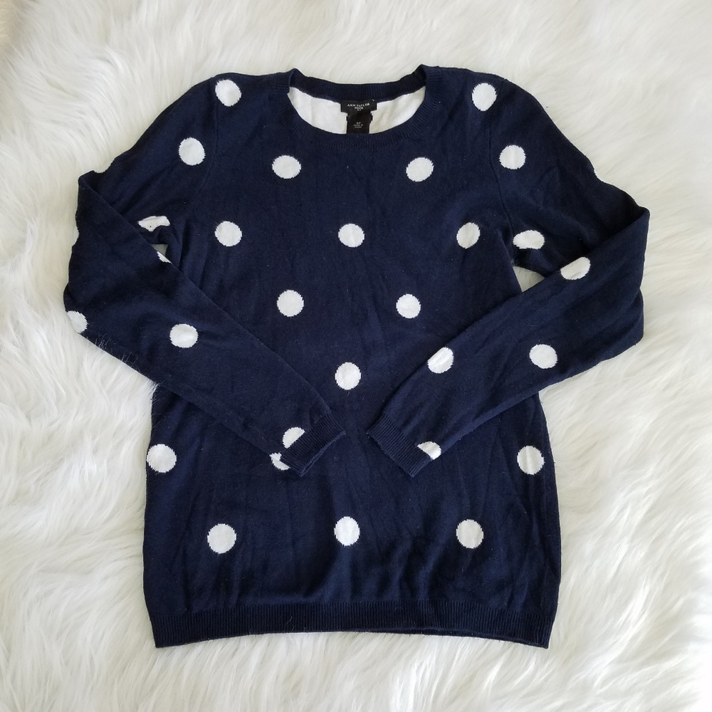 ◊ Ann Taylor Petite Polka Dot Sweater